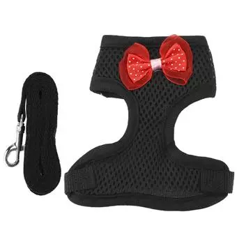 Регулируемая шлейка и поводок для кур, удобный дышащий жилет для кур-петухов, черный цвет M чёрный