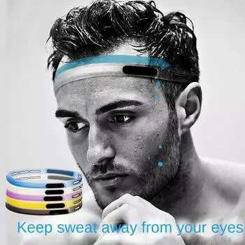 Регулируемая силиконовая противоскользящая повязка для пота, повязка на голову для мужчин и женщин, упражнения для фитнеса, бега, йоги, эластичный спортивный ремень для пота