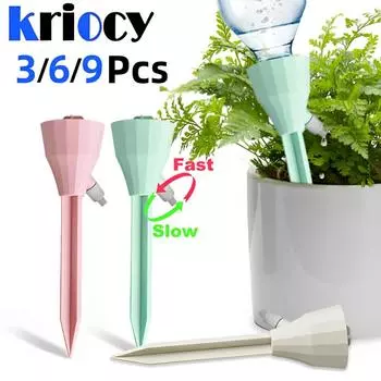 Регулируемая система капельного орошения, автоматические самополивные шипы для растений, комнатных и уличных горшечных растений, садовые инструменты 3/6/9 шт.