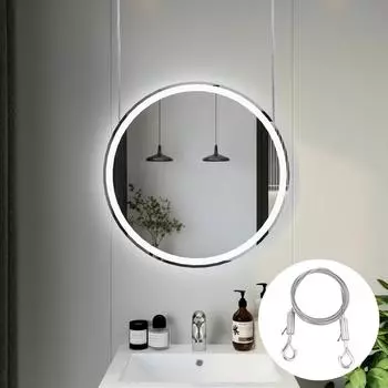 Регулируемая система тросов из нержавеющей стали, простая в установке подвеска из проволочного троса для надежной фиксации белья и подвешивания картин 0.5M