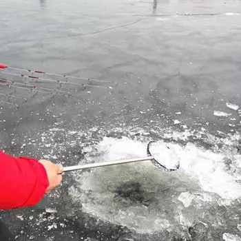 Регулируемая скиммерная лопатка для зимней рыбалки, зимняя лопатка, снаряжение для вычерпывания