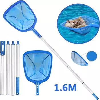 Регулируемая скиммерная сетка для бассейна, телескопическая для очистки съемной поверхности плавательного шеста для ванн, спа-ванн и фонтанов 1.2 M