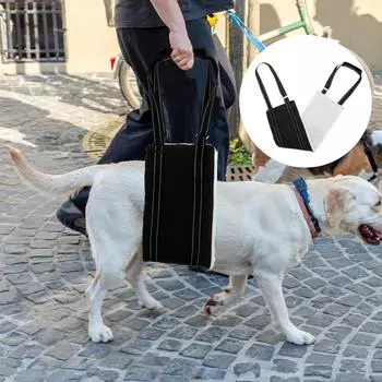 Регулируемая собачья стропа для задних ног, реабилитационный ремень для подъема собак для старых, травмированных собак, помощь и восстановление связок после операции на передней крестообразной связке S чёрный