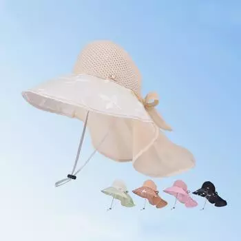 Регулируемая солнцезащитная панама с большим карнизом, новая кепка-панама чёрный