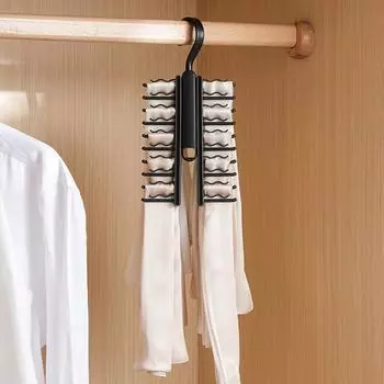 Регулируемая стойка для хранения женских шарфов, стойка для хранения галстуков, мужская полка для галстуков, держатель для шелковых шарфов, шкаф-органайзер, вешалка для одежды