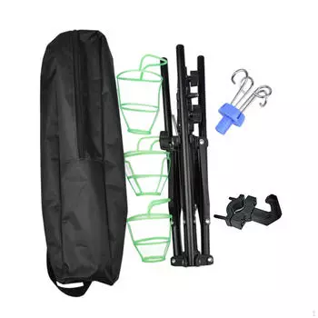 Регулируемая стойка для капельниц, держатель для пакетов с раствором, держатель для питательной трубки, складная для кровати, ухода, путешествий With Hook