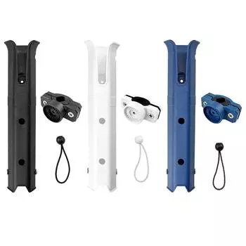 Регулируемая стойка для удилищ, переносные трубки, звенья для лодки, каяка, рыболовного холодильника, прицепа White