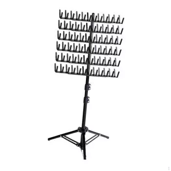 Регулируемая стойка для волос для плетения, вешалка для наращивания волос, 144 штифта, двухсторонняя стойка, стойка для волос чёрный