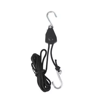 Регулируемая сверхмощная веревочная вешалка Трещотка Подвесной зажим для веревки Инструмент для ремонта вмятин Многофункциональная нейлоновая веревка Инструменты для ремонта автомобилей Инструмент для кемпинговой палатки Black