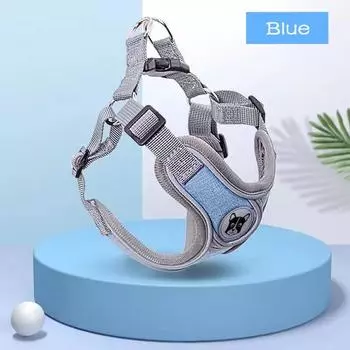 Регулируемая светоотражающая шлейка для собак - сетчатый нагрудный ремень для крупных собак - удобный аксессуар для домашних животных L(12.5-22.5kg) красный