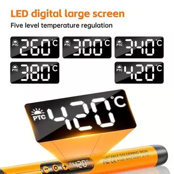 регулируемая температура, керамический нагревательный элемент 500 мАч, портативный электронный сварочный инструмент своими руками, USB-зарядный сварочный пистолет с ящиком для хранения серый