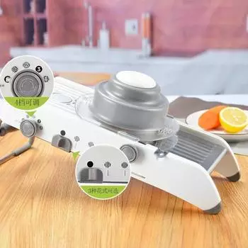 Регулируемая терка-мандолина из нержавеющей стали для нарезки овощей, лука, картофеля, резака белый