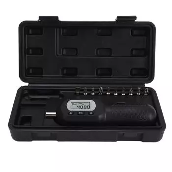 Регулируемая торсионная отвертка 0,4-4 Нм диапазон 1/4 дюйма привод 4 единицы подсвечиваемый ЖК-цифровой торсионный привод