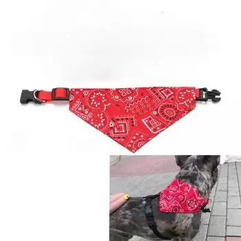 Регулируемая треугольная повязка для домашних животных, собак, кошек, моющийся шарф, бандана, ошейник, нагрудники, украшение для шеи кошки, наряд на день рождения S красный