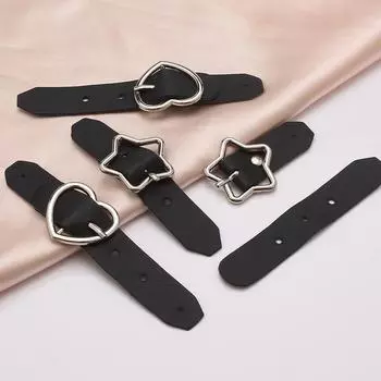 Регулируемая юбка из искусственной кожи с пряжкой и звездным дизайном