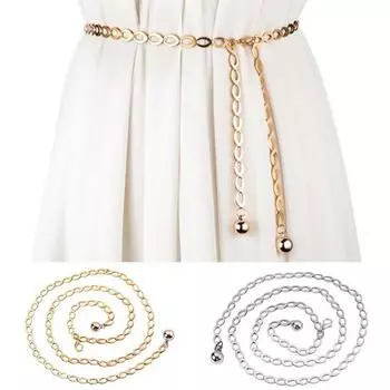 Регулируемая удлинительная цепочка, поясная цепочка, круглый кулон, изысканное качество изготовления, резной полый сетчатый пояс в стиле ретро, ювелирные аксессуары золотистый