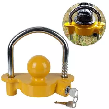 Регулируемая универсальная сцепка прицепа, замок U-образной формы, аксессуары для караванов, фаркоп, защита от кражи, сверхмощный