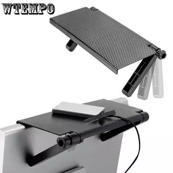 Регулируемая верхняя полка для экрана, держатели для хранения телевизора, компьютерный монитор, настольная подставка, стеллаж для организации разного товара Small чёрный