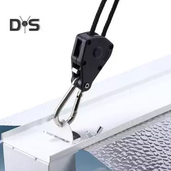 Регулируемая вешалка для освещения растений Простая регулировка высоты Быстросъемная прочная выдвижная веревочная вешалка Привязные ремни с храповым механизмом 1