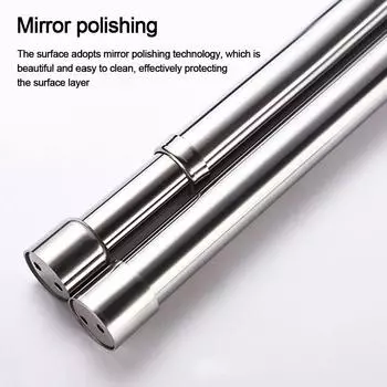 Регулируемая вешалка для занавесок, телескопическая штанга, полезные регулируемые штанги для подвешивания из нержавеющей стали, товары для ванной комнаты, домашний гардероб