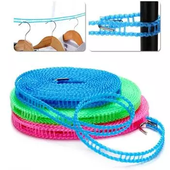 Регулируемая ветрозащитная наружная бельевая веревка для переноски и путешествий верде