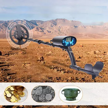 Регулируемая водонепроницаемая глубоко чувствительная катушка для поиска с ЖК-дисплеем, высокоточный копатель с синий