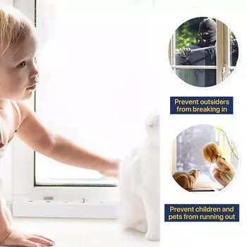 Регулируемая защитная планка для окна с замком, защищающим от детей, простая установка на балкон B