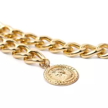 Регулируемая женская цепочка на талию для ремня серебряный