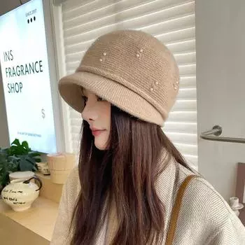 Регулируемая женская кепка Baker Boy, фетровая шляпа, классическая фетровая кепка Newsboy, козырек, берет, шляпа для осени и зимы, 100% шерсть One size чёрный