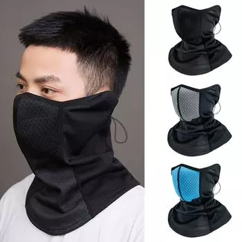 Регулируемая зимняя теплая велосипедная маска для лица мягкая бандана для лица высококачественный спортивный шарф синий