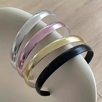 Регулируемая золотая повязка на голову, обруч для волос из искусственной кожи, роскошная отделка, атласный материал, свадебная повязка для волос серебряный