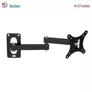 Регулируемое 14-27-дюймовое двойное настенное крепление для компьютерных мониторов и телевизоров small arms 14-27 inches