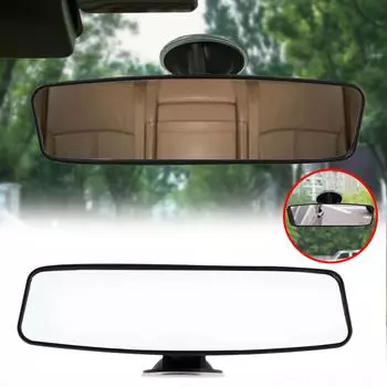 Регулируемое автомобильное грузовое внутреннее зеркало заднего вида на присоске для младенцев Зеркало заднего вида на заднее сиденье Универсальные аксессуары Безопасность чёрный