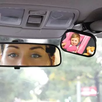 Регулируемое детское автомобильное зеркало для заднего сиденья, вид сзади, салон автомобиля, радионяня, сиденья безопасности заднего вида, зеркало заднего вида белый