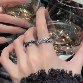 Регулируемое кольцо Dark Star: Мужские и женские часы класса люкс для указательного пальца белый