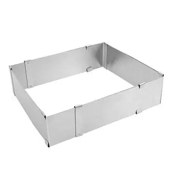 Регулируемое кольцо для мусса, инструмент для выпечки десертов, формы для выпечки из нержавеющей стали, квадратная форма для торта, сделай сам, форма для украшения торта, кухонные аксессуары