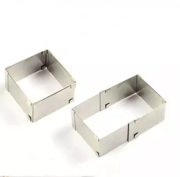 Регулируемое кольцо для мусса из нержавеющей стали 304, круглая квадратная форма для выпечки торта, аксессуары для кондитерских изделий, инструменты для украшения торта