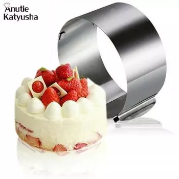 Регулируемое кольцо для мусса, круглая форма для торта, паста, пленка, кухонный аксессуар, инструменты для выпечки «сделай сам», украшение для десерта 6-12 inch