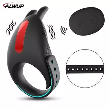 Регулируемое кольцо для пениса для мужчин, 7 режимов вибрации, кольца для пениса для задержки эякуляции со стимуляцией яичек, секс-игрушки для пар A