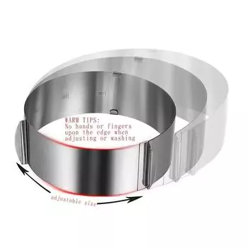 Регулируемое кольцо для торта в форме сердца/квадрата/круга, кольцо для торта из нержавеющей стали, кольцо для сырного мусса, форма для тортов, воротник из ацетата, листы для выпечки 0121