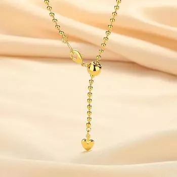 Регулируемое колье 2,4 мм, цепочка для свитера с круглыми бусинами