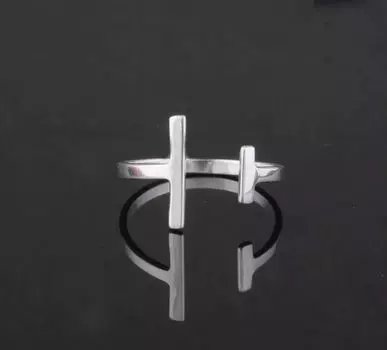 Регулируемое открытое кольцо, подарок на День святого Валентина, кольцо из стерлингового серебра 925 пробы для женщин, открытое кольцо, минималистское кольцо, подарок на годовщину для нее 5 US