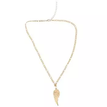 Регулируемое ожерелье-подвеска Аксессуар Универсальное ожерелье в виде полумесяца/крыла Элегантная шейная цепочка Ювелирное украшение Шарм для женщин T2