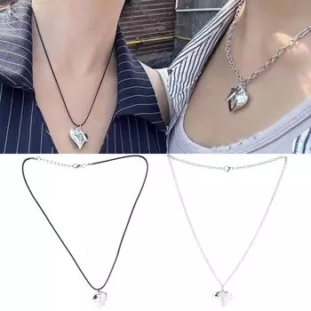 Регулируемое ожерелье в форме сердца любви для модных женщин, элегантный кулон «Любовь» с веревочной цепочкой, модные религиозные украшения T1