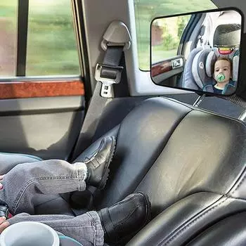 Регулируемое широкое зеркало заднего вида для автомобиля, детское автомобильное зеркало безопасности с монитором, квадратное зеркало безопасности для детей, салон автомобиля