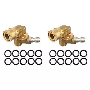 Регулируемое соединение EY# 1/4 + 10 шт. уплотнительных колец 180 градусов 5 углов для мойки высокого давления