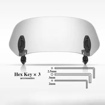 Регулируемое удлинение ветрового стекла для мотоцикла, универсальное крепление на ветровое стекло 285110mm