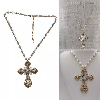 Регулируемое жемчужное ожерелье с крупными стразами, чокер, подвески, ожерелья для модных мужчин и женщин