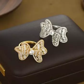 Регулируемое женское кольцо-бабочка, модное, индивидуальное, простое, чистое, стильное, для девушек, для летнего, пляжного, отпуска, ювелирное кольцо на палец, ювелирное украшение для свадебной вечеринки