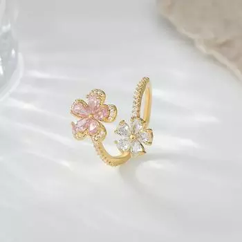 Регулируемое женское кольцо с цветком, указательное кольцо, модное, индивидуальное, простое, чистое, стиль Ins, летние, пляжные, отпускные украшения, кольцо на палец, украшения для свадебной вечеринки